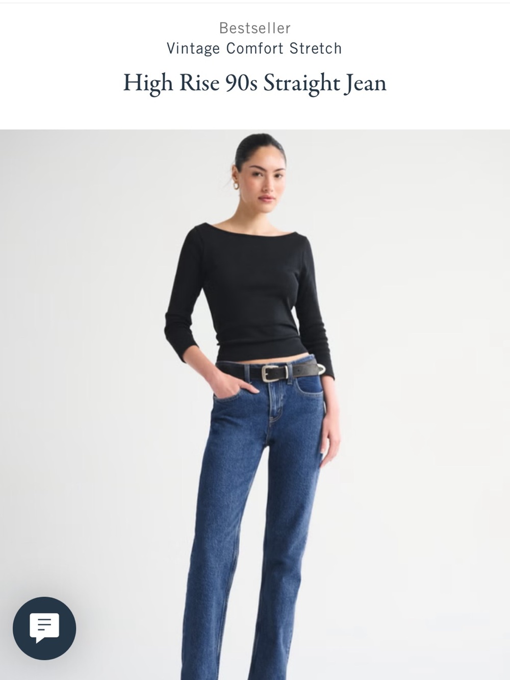 Abercrombie 90’s ultra high rise straight jeans
